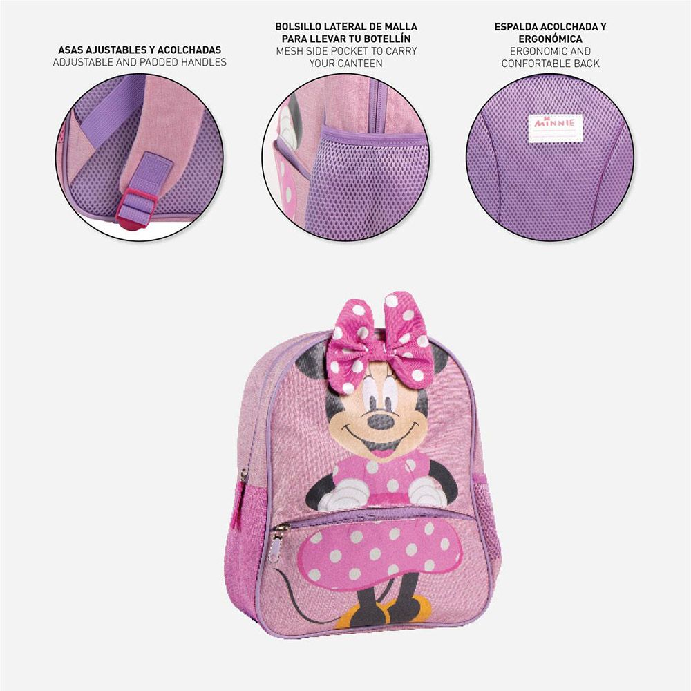 Παιδική Τσάντα Πλάτης 30εκ με Φιόγκο DISNEY Minnie Mouse