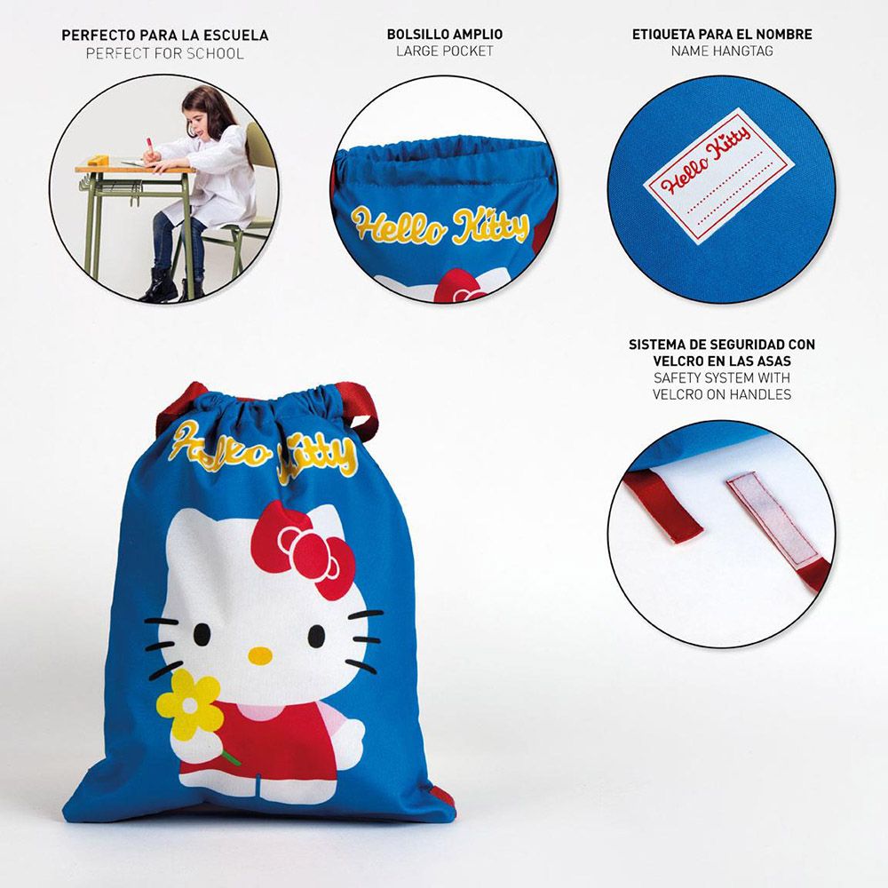 Τσάντα Πάνινη με Κορδόνια 27X33 HELLO KITTY