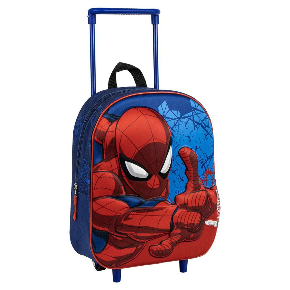 3D Children's Backpack-Trolley 31cm MARVEL SPIDERMAN Face