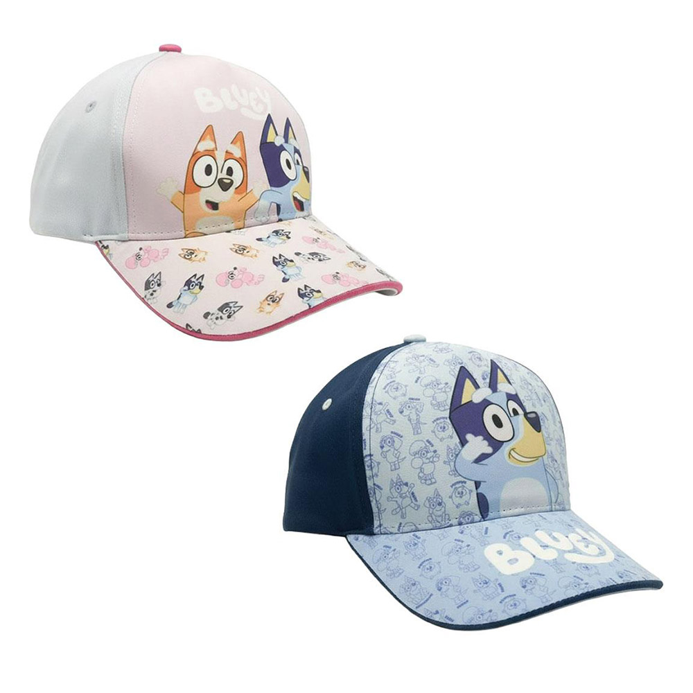 Adjustable Kids Baseball Cap 51cm BLUEY, 2 designs