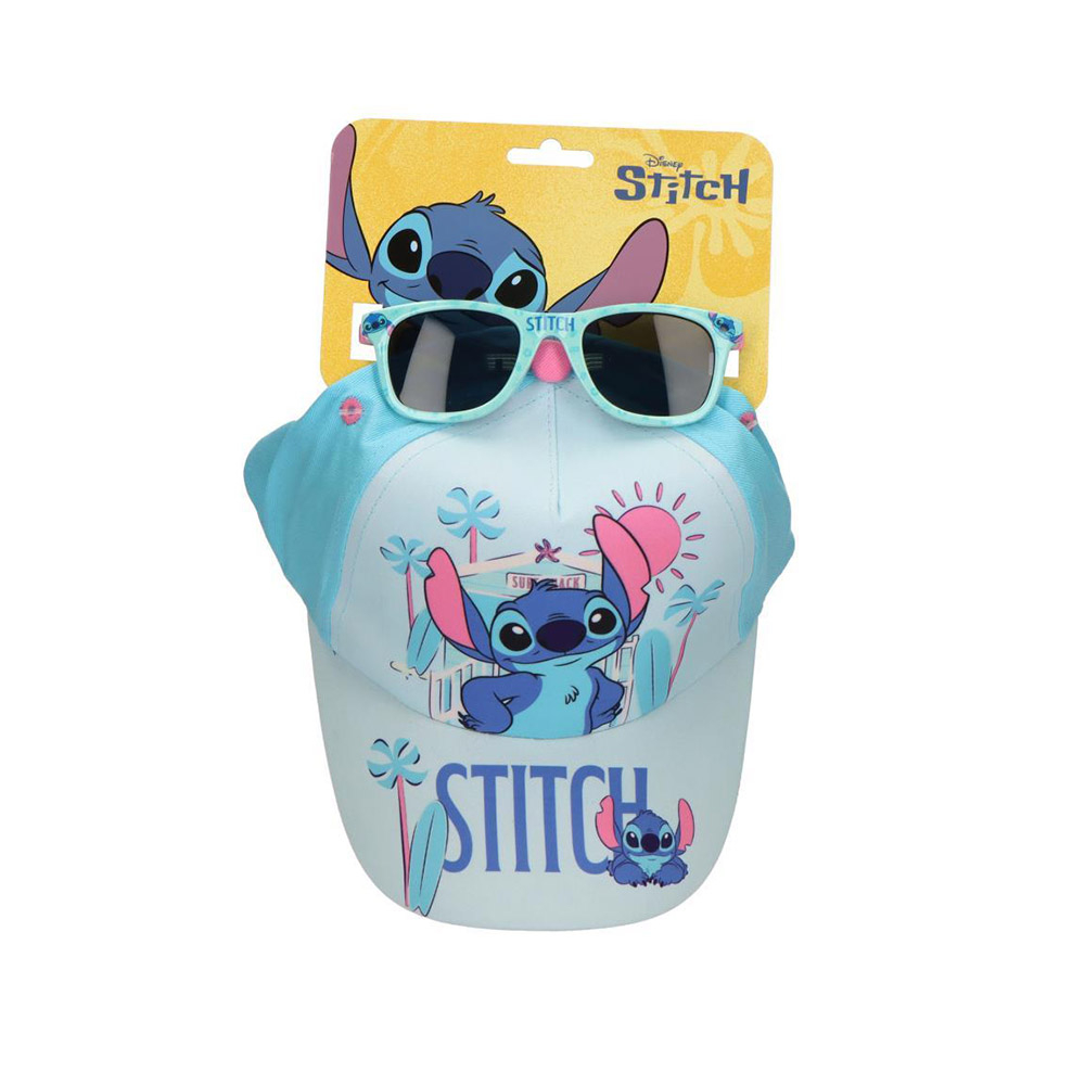 Set Kids Cap 53cm & Sunglasses DISNEY Lilo & Stitch Blue