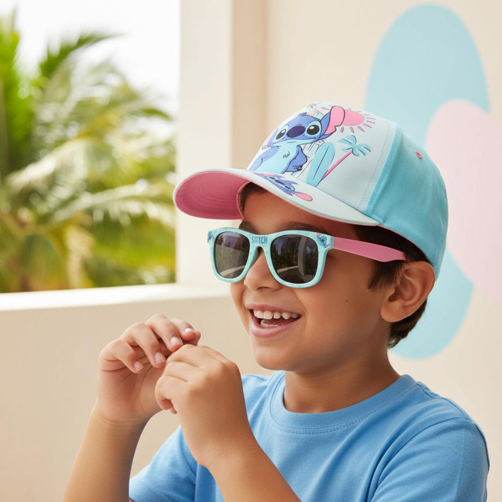 Set Kids Cap 53cm & Sunglasses DISNEY Lilo & Stitch Blue
