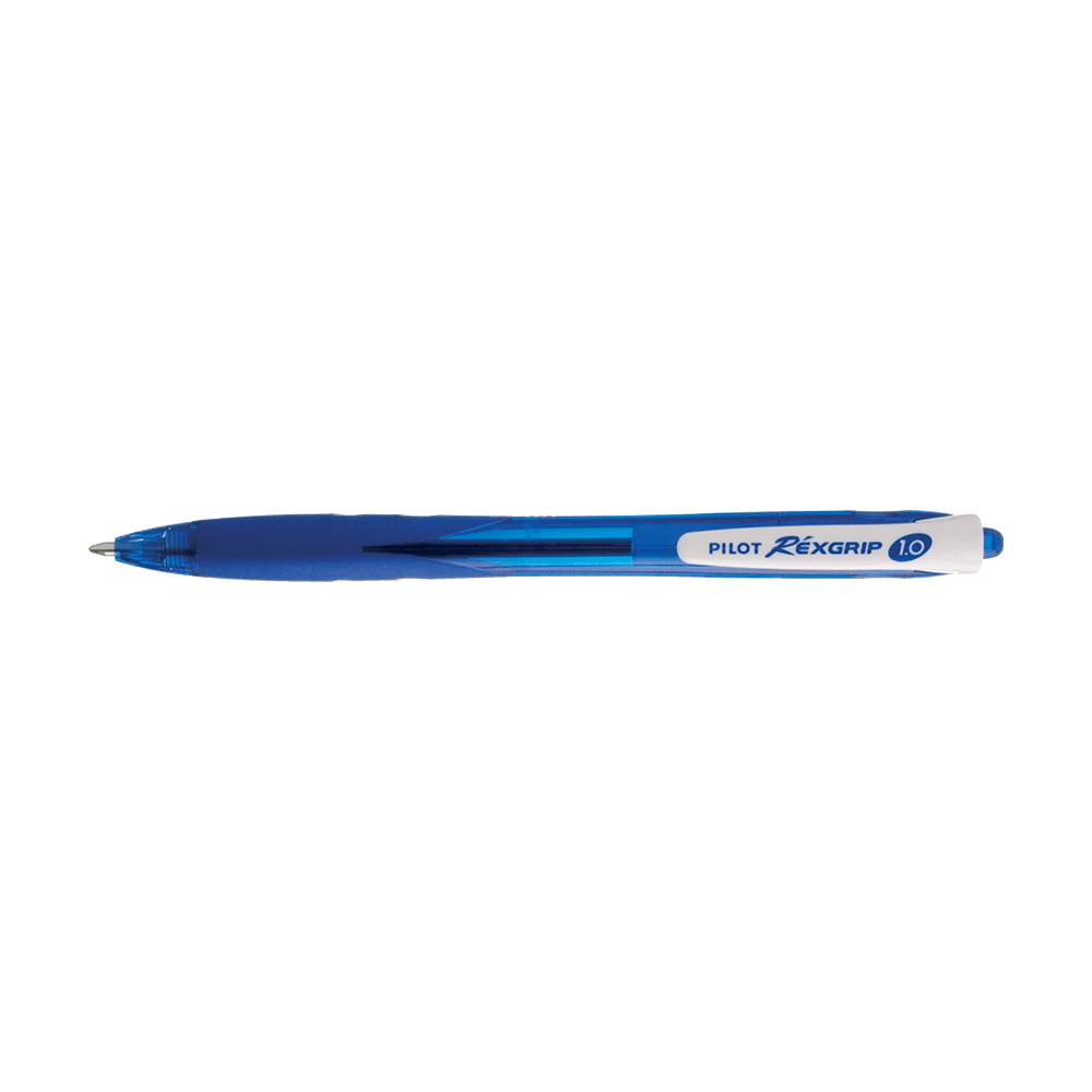 Ball pen 1.0mm Fine PILOT REXGRIP Blue, Pack of 10pcs