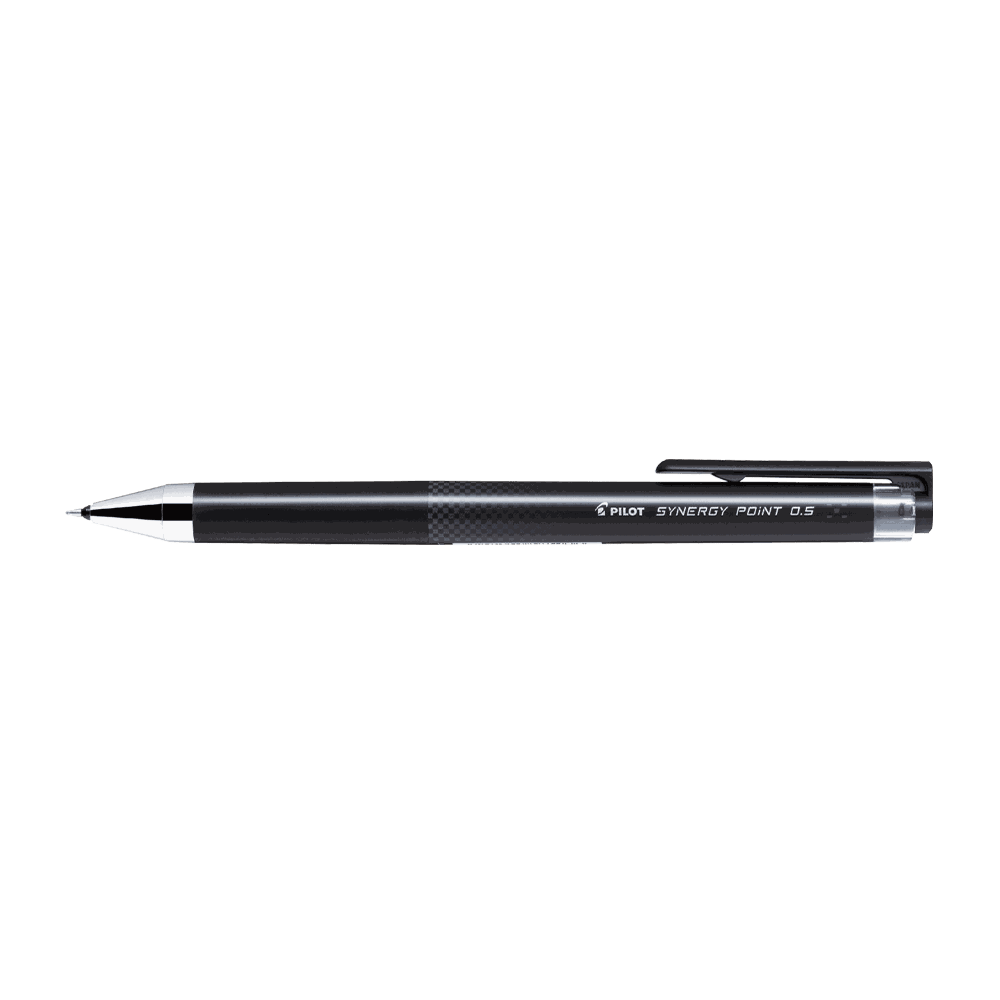 Gel pen 0.5mm Fine PILOT SYNERGY POINT Black, Pack of 12pcs