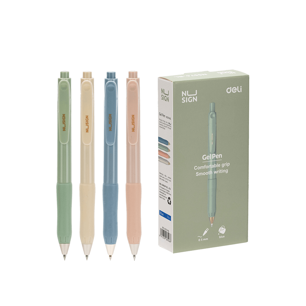 Gel Pen 0.5mm DELI NUSIGN Blue (Pack of 12pcs)