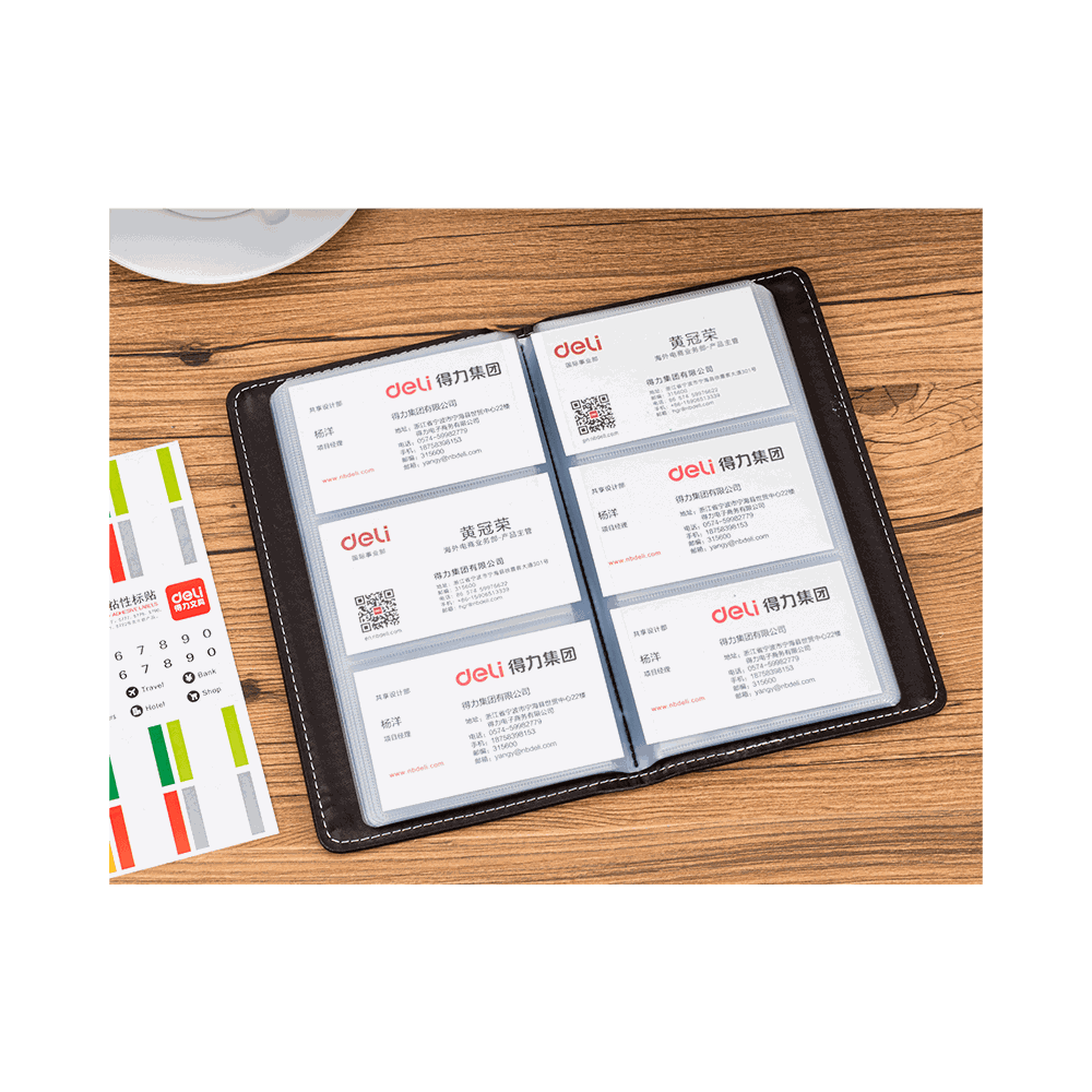 180 Slots Card Holder 19.5x11.5cm DELI Black