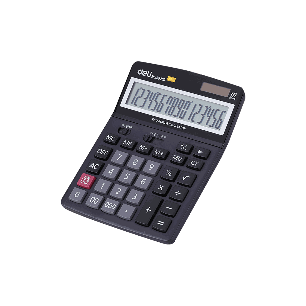 DELI CORE 16 Digit Calculator 19.3x14.85x4.55cm Black