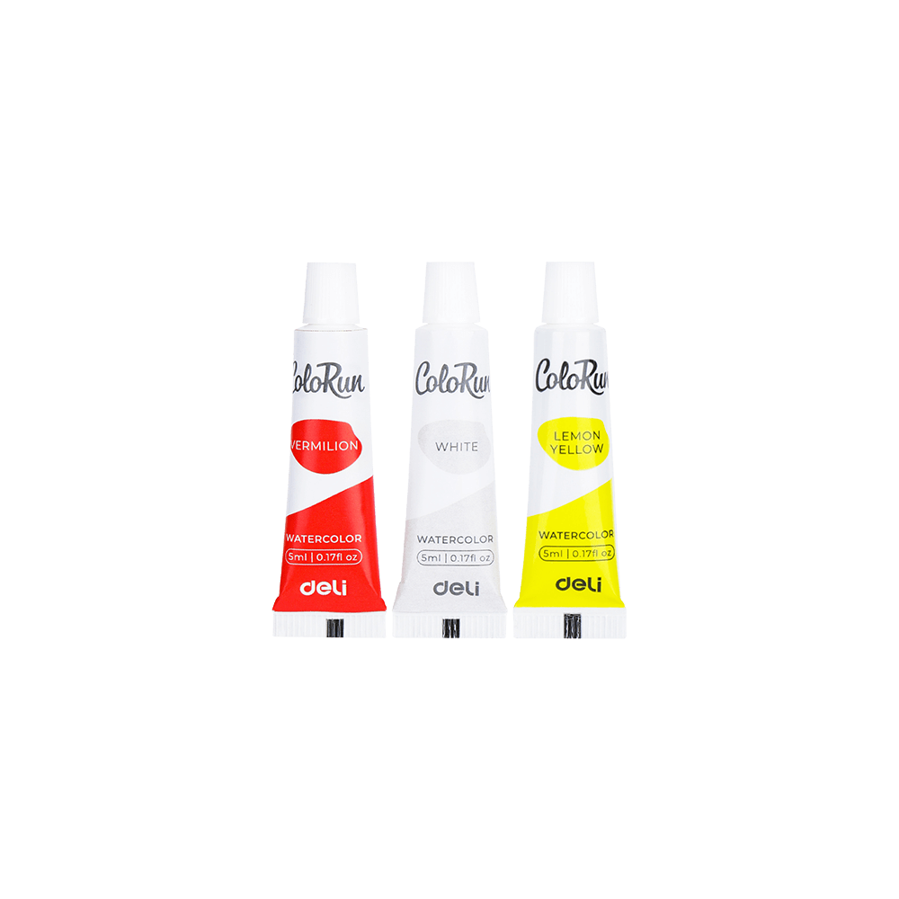 DELI Χρώμα Ακουαρέλας 12Χ5 ml 1 Πινέλο COLORUN
