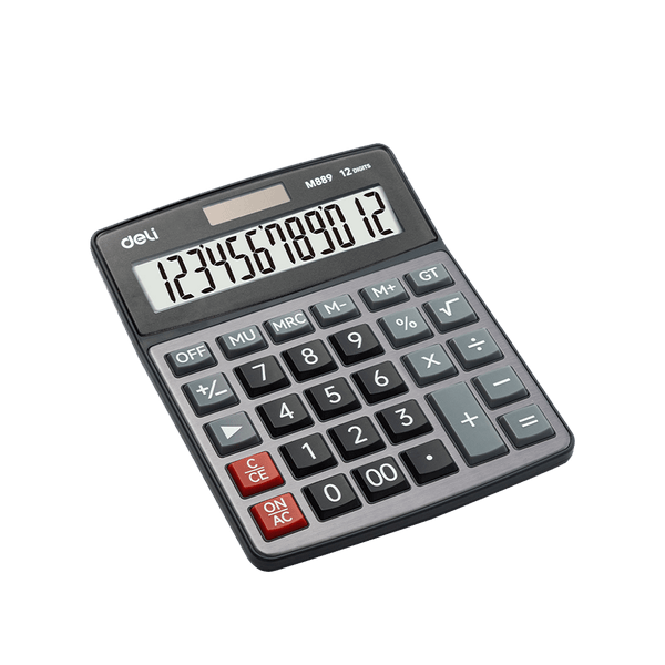 DELI CORE 12 Digit Calculator 17.25x13.45x3.4cm Γκρι