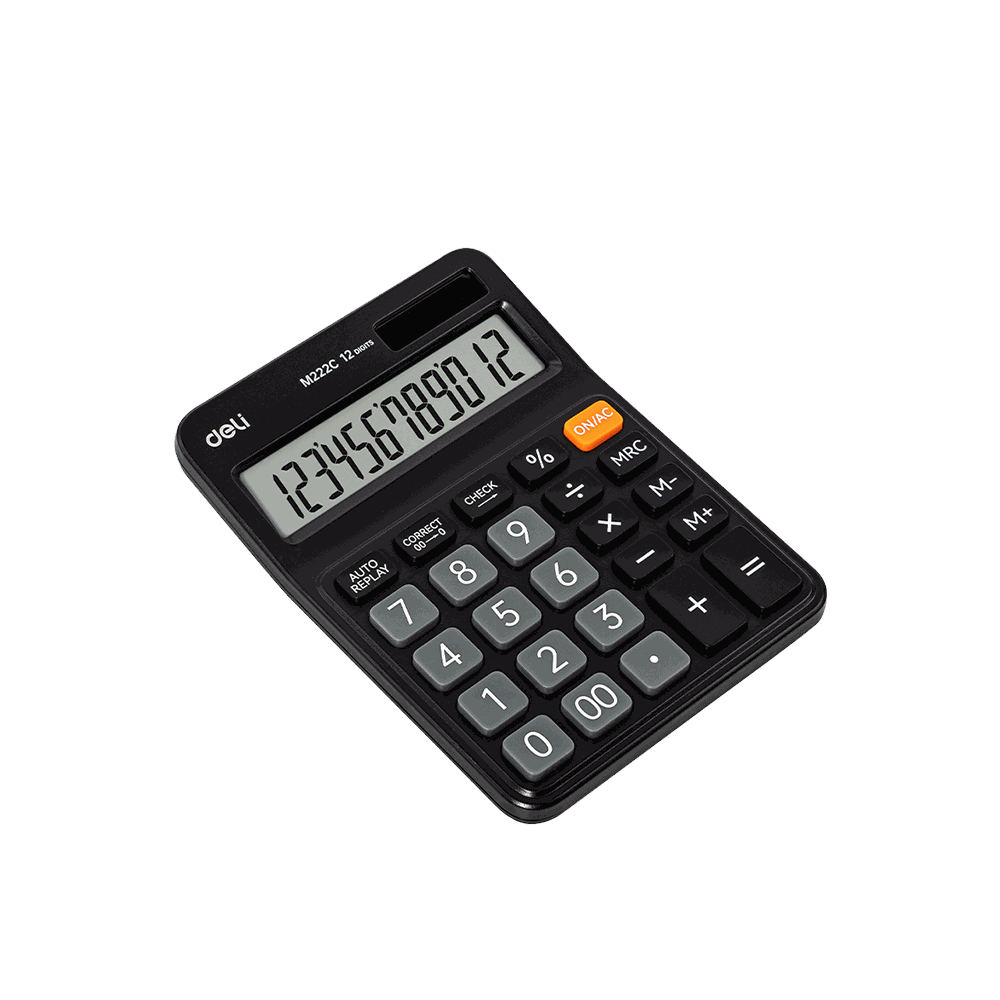 DELI ASKEND M222C 12 Digit Calculator 11x15x2,8εκ Black