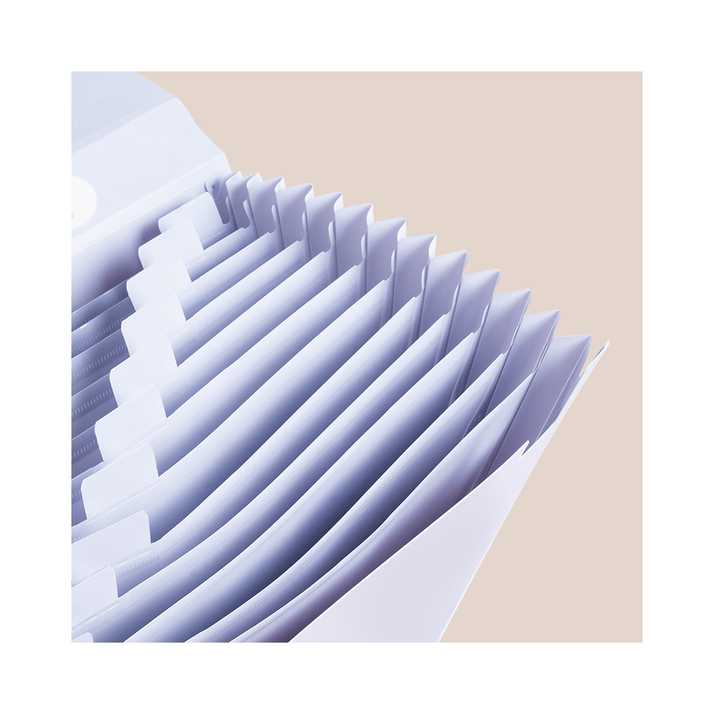 DELI COLORFUL Φυσούνα Πλαστική 13 Θέσεων Α4, σε 4 χρώματα
