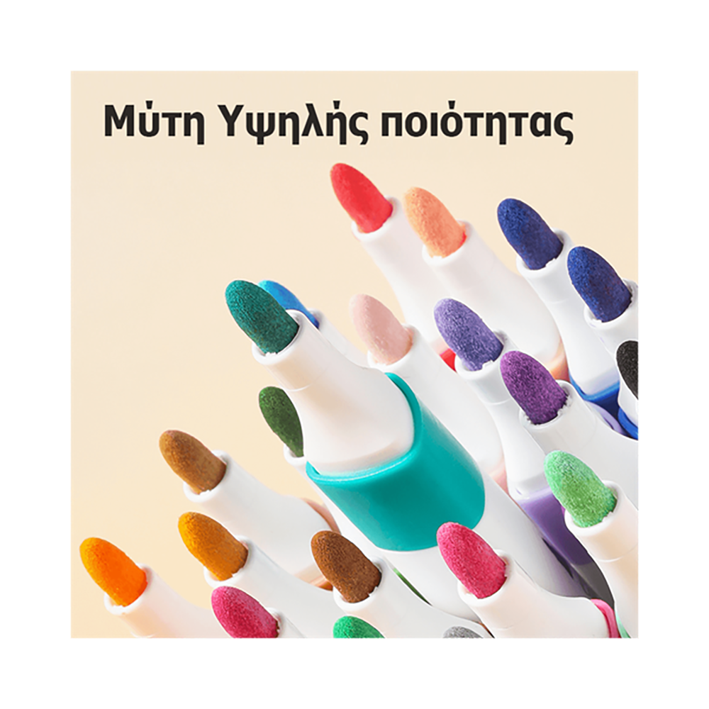 Design Acrylic Markers DELI in 12 colors (Pack 12pcs)