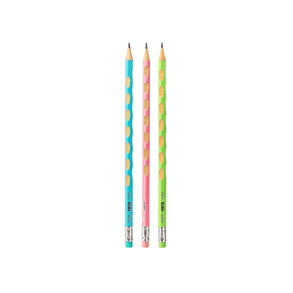 Pencil ΗΒ with Eraser DELI JINGOO (Pack of 12pcs)