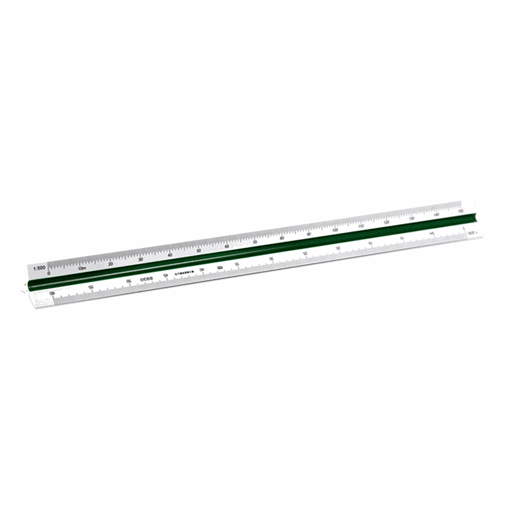 DELI Classic Scaled Ruler1:500 (1:100/200/250/300/400/500) 30cm