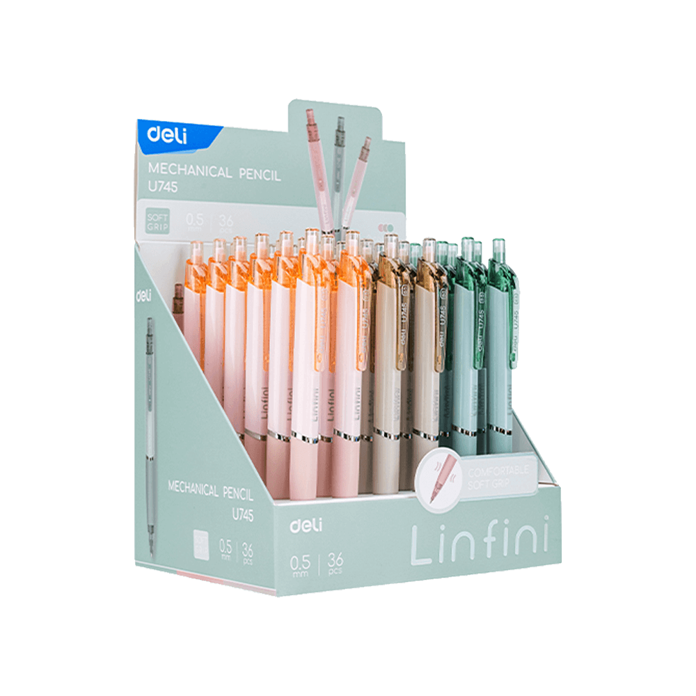 Mechanical Pencil 0.5mm DELI LINFINI (Display of 36pcs)