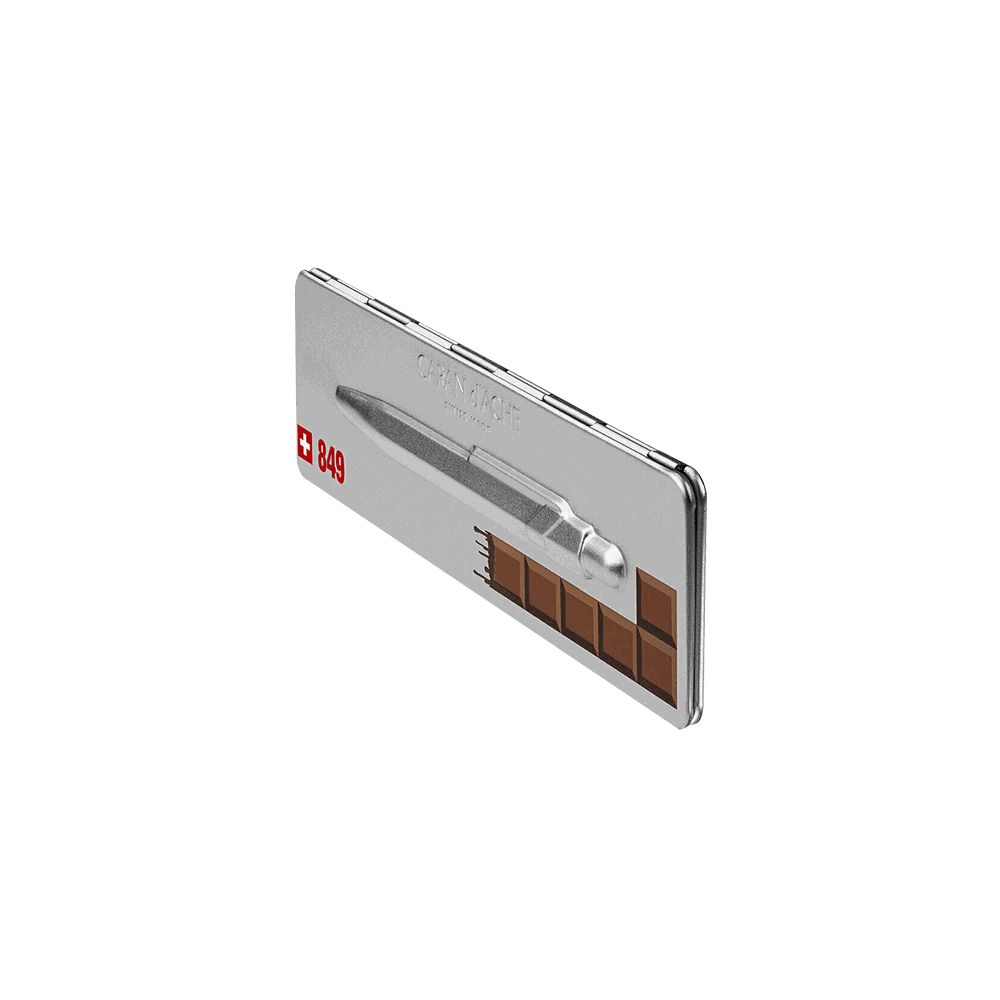 Ball pen Μεταλλικό σε Μεταλλικό Κουτί, CDA TOTALLY SWISS Chocolate Μπλε 1.00mm