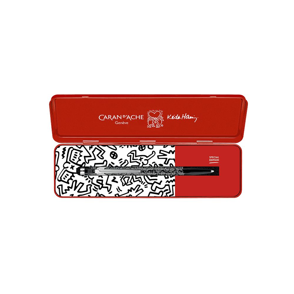 Μαύρο Μεταλλικό Ball pen σε Μεταλλικό Κουτί, CDA KEITH HARING Μαύρο μελάνι 1.00mm