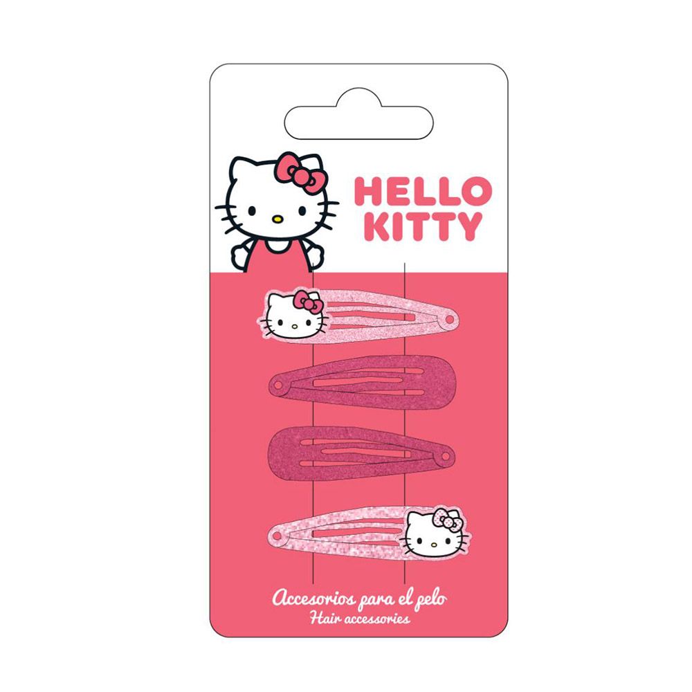 Αξεσουάρ για τα Μαλλιά 4τμχ Κοκκαλάκια HELLO KITTY