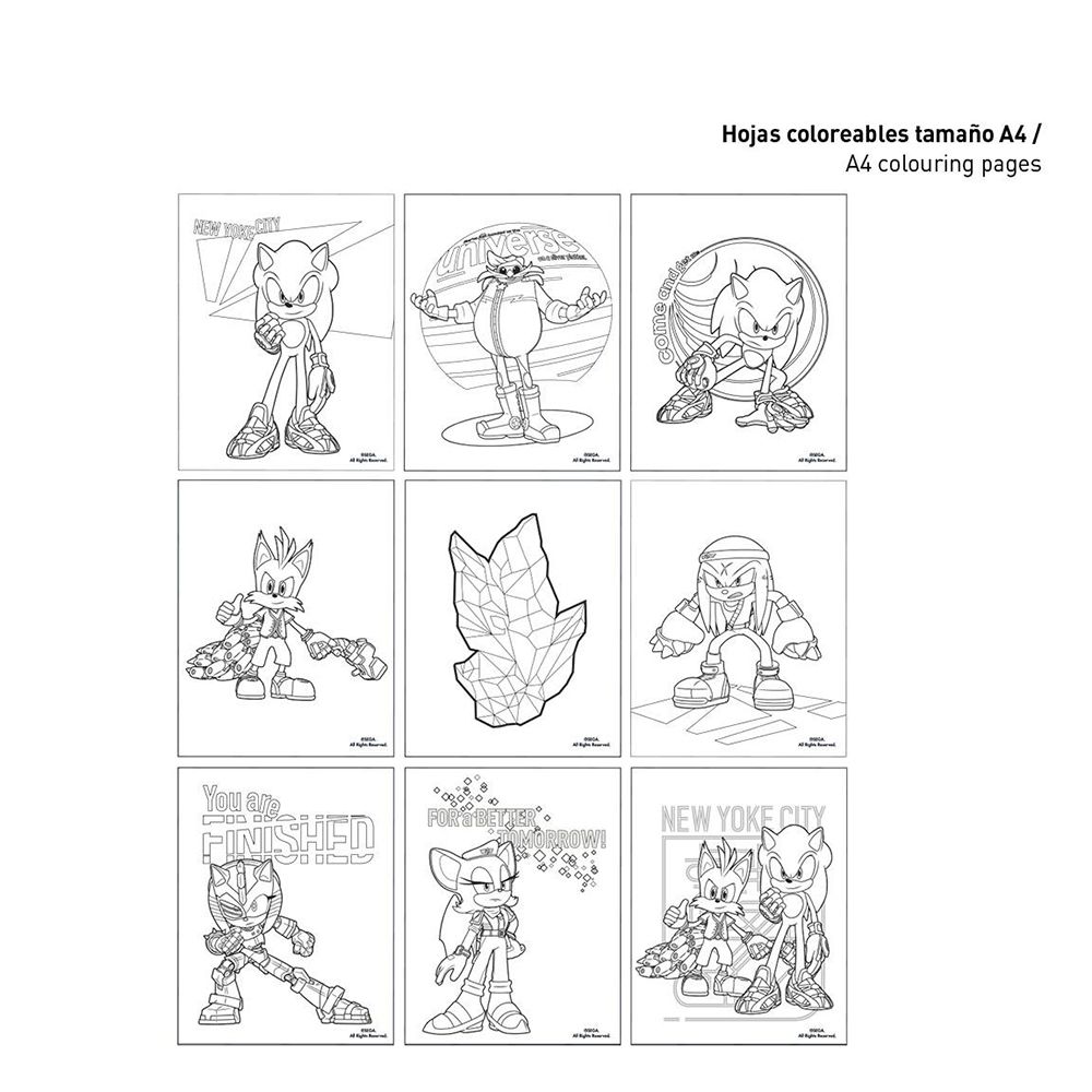 Σετ Χρωματισμού-Ζωγραφικής 8 τεμαχίων SONIC Prime