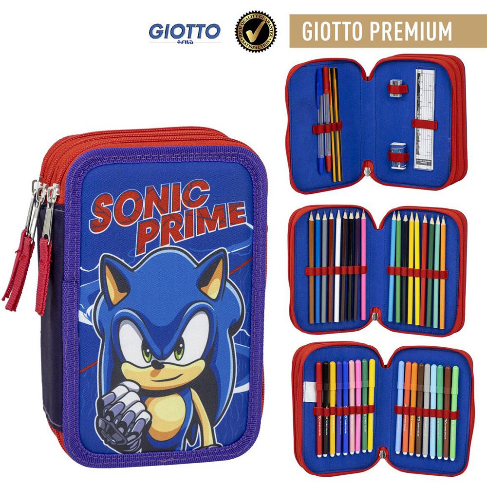 Triple Rectangular Pencil Case SONIC Prime