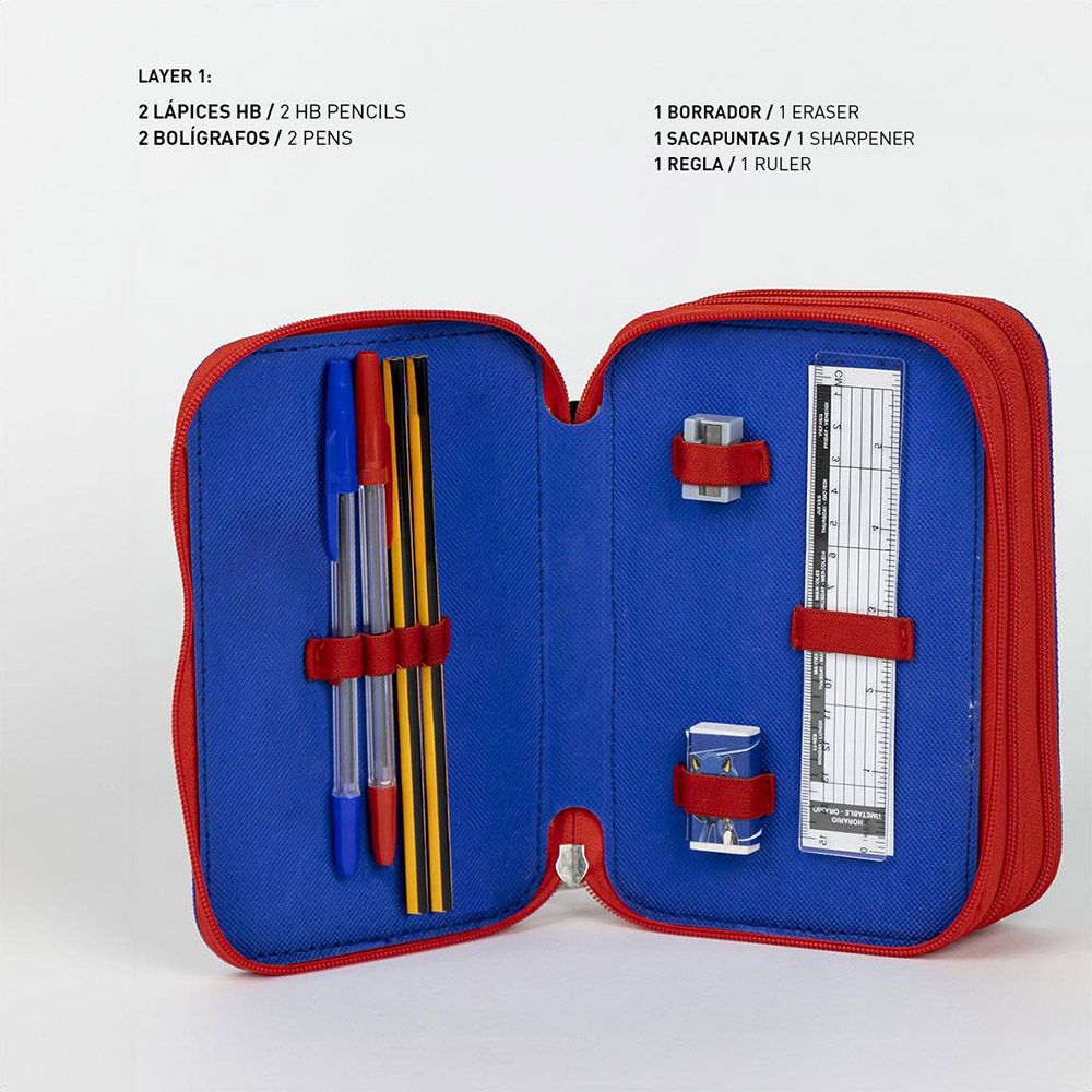 Triple Rectangular Pencil Case SONIC Prime