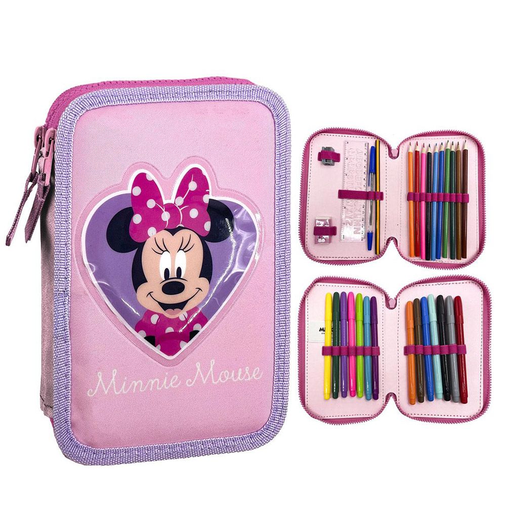 Double Pencil Case with Accessories DISNEY Minnie Mouse