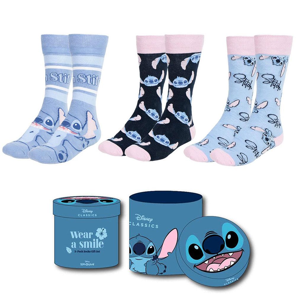 Mixed Cotton Socks DISNEY Lilo & Stitch One Size 36/43 (3-pairs)