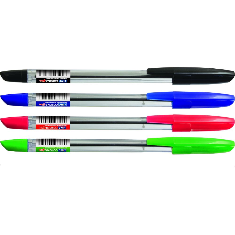 Ball pen LINC Corona plus/μαύρο, κουτί 50τμχ