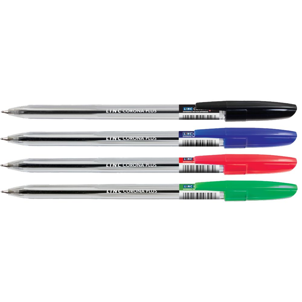 Ball pen LINC Corona plus/μαύρο, κουτί 50τμχ