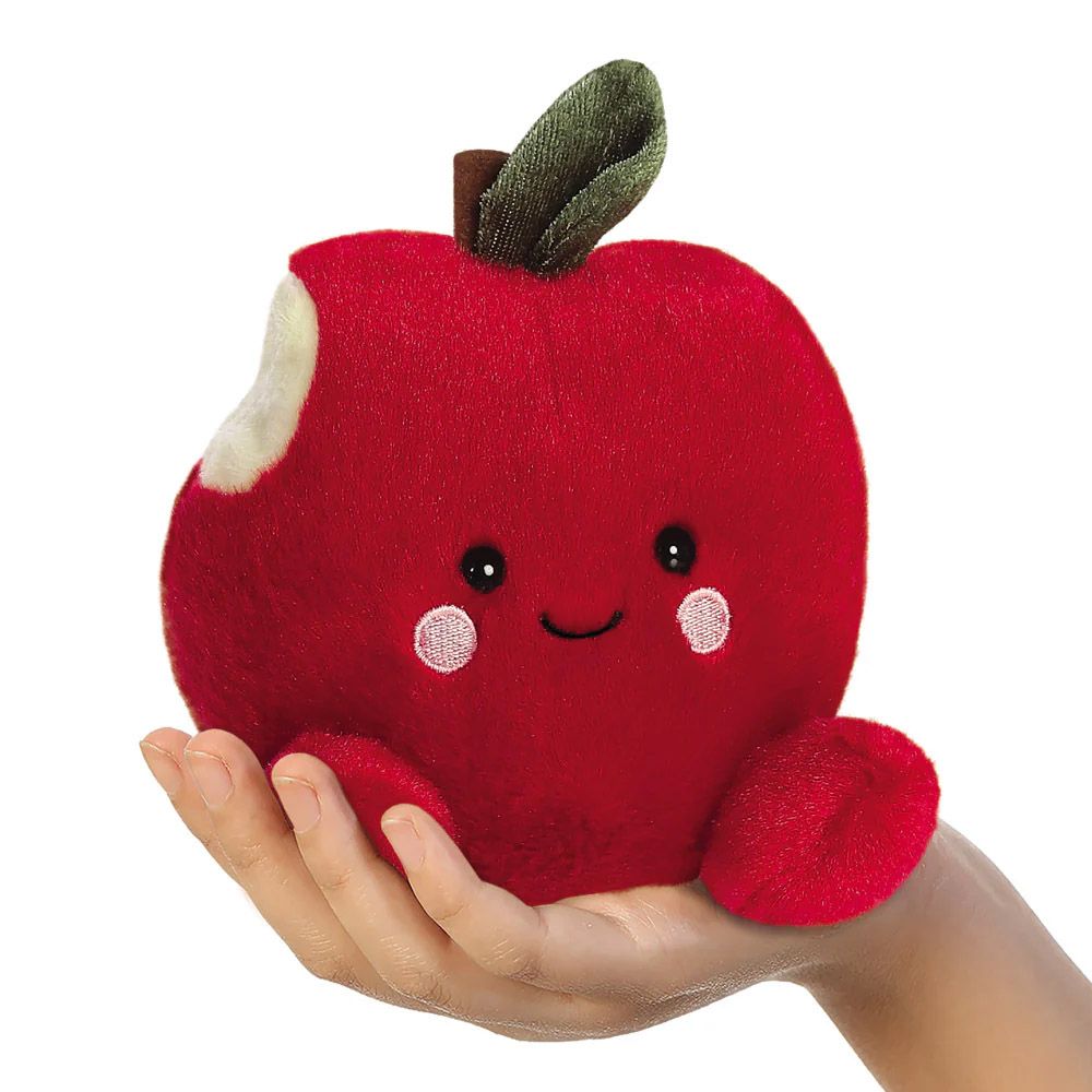 PALM PALS Crisp Red Apple - Δαγκωμένο Κόκκινο Μήλο Λούτρινο, 13εκ