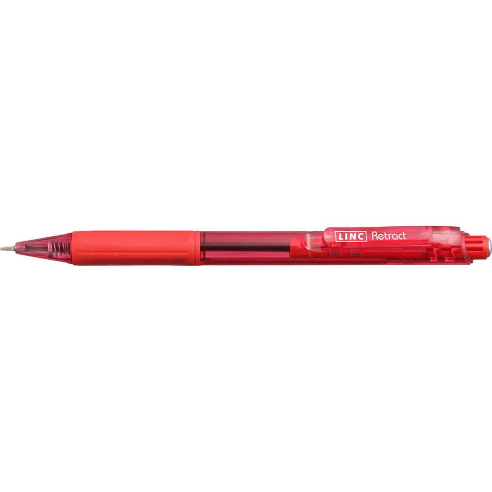 Ball pen LINC Retract/red, box 50pcs