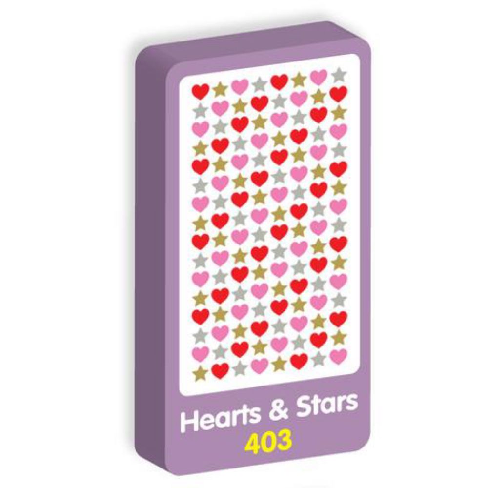 Set Laser Stickers Glitter Hearts & Stars