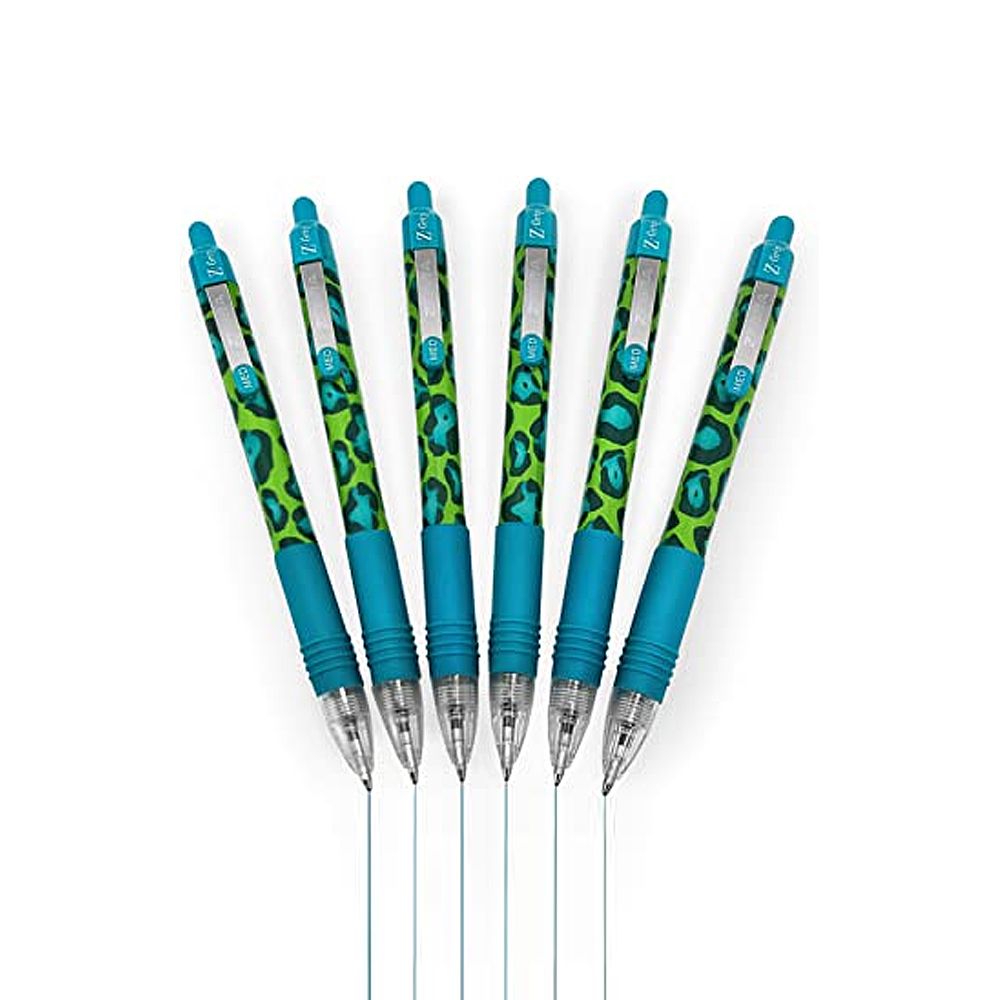 ZEBRA Retractable Ballpoint Pen Z-Grip Funky Bright Blue - 12pcs Package