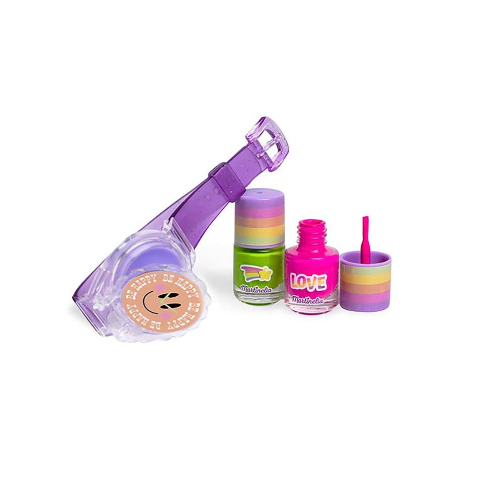 SUPER GIRL Set with 2 Nail Polishes & Lip Gloss Watch