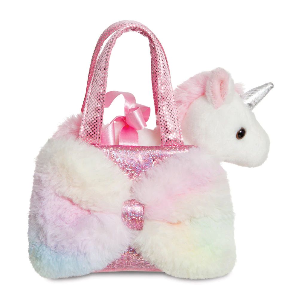 FANCY PALS Pink Bow Unicorn Soft Toy 20cm