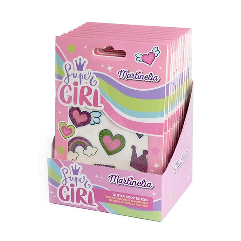 Glitter Body Tattoo SUPER GIRL