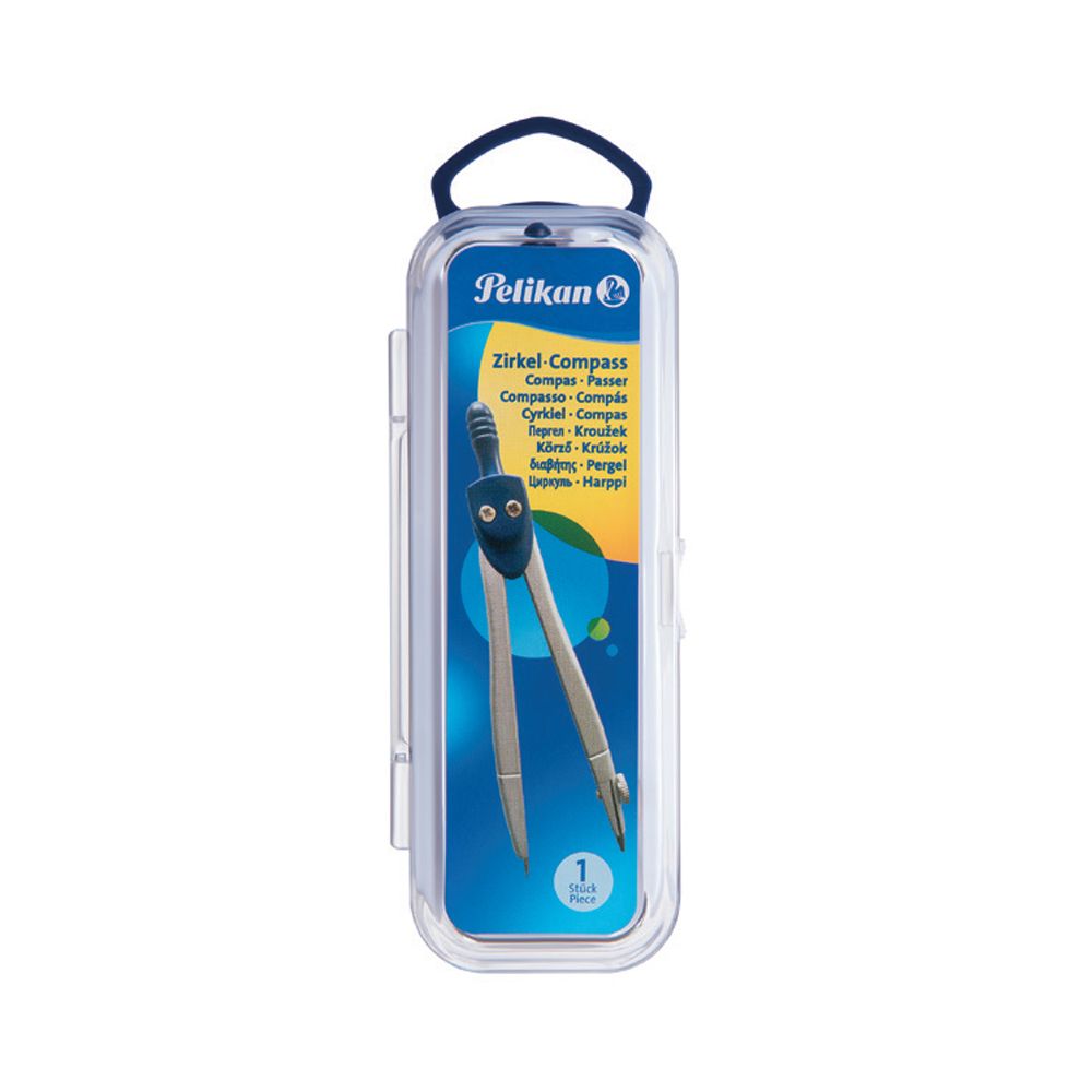PELIKAN Metallic Precision Compass in Plastic Case - 6pcs Package