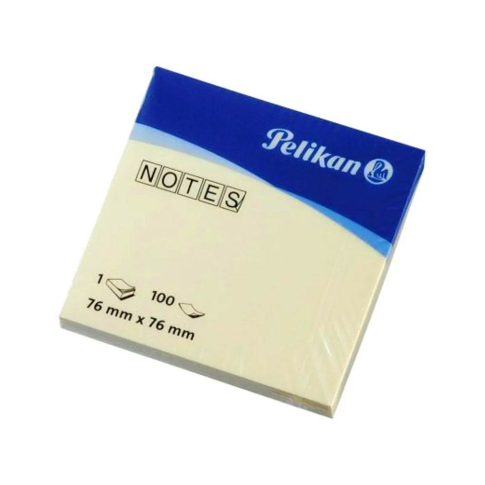 PELIKAN Αυτοκόλλητα Χαρτάκια Σημειώσεων 75x75mm Κίτρινο - Συσκευασία 12τμχ