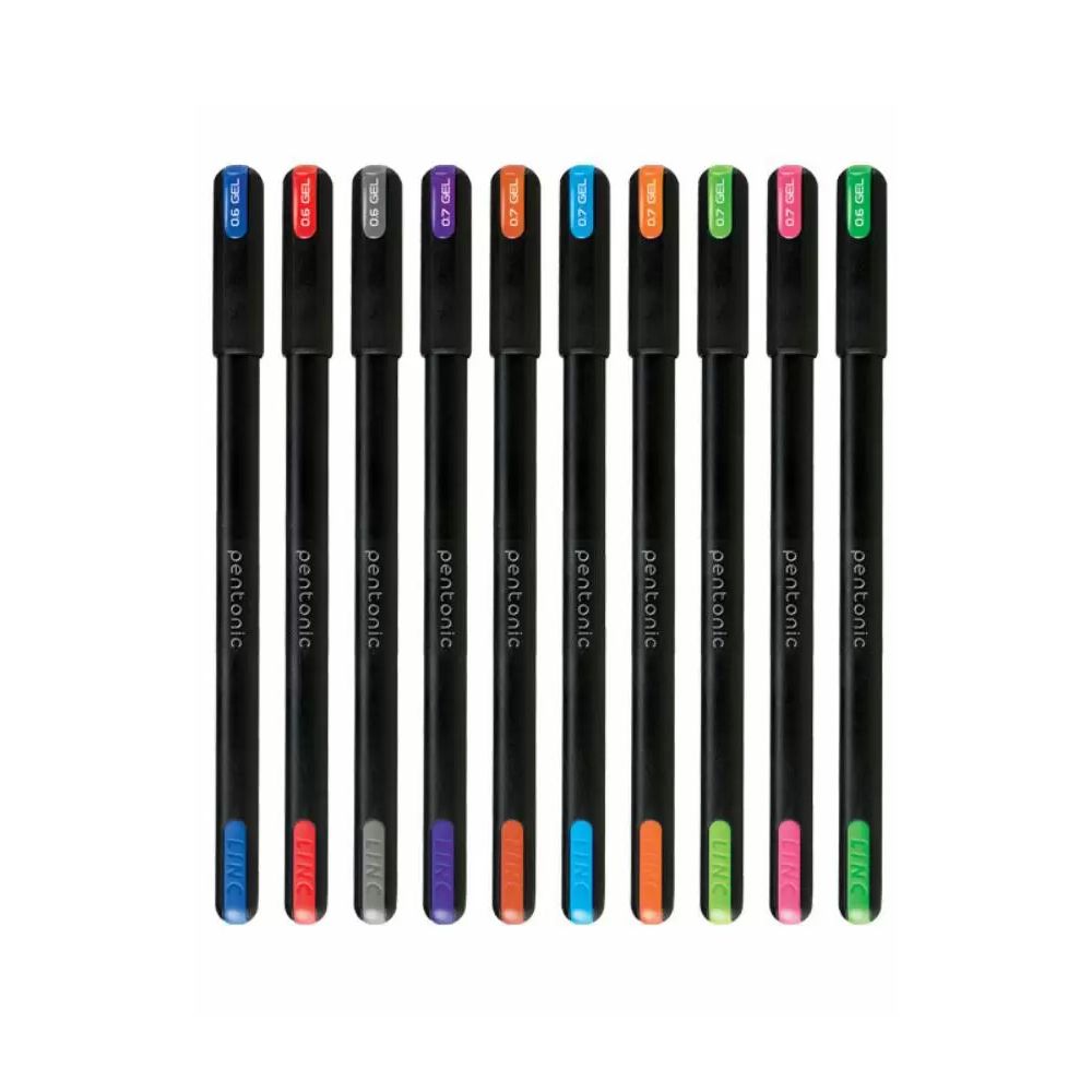 Gel pen LINC Pentonic/10 χρώματα, Θήκη 100τμχ