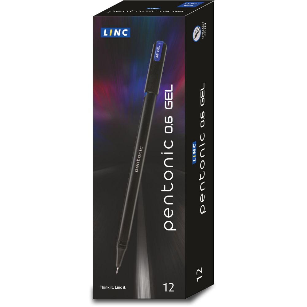 Gel pen LINC Pentonic/μπλε, κουτί 12τμχ