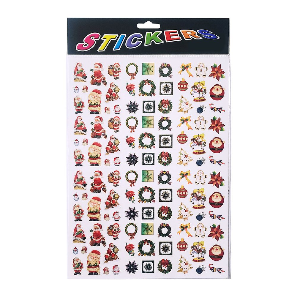Stickers in A4 sheet CHRISTMAS #902 with Glitter