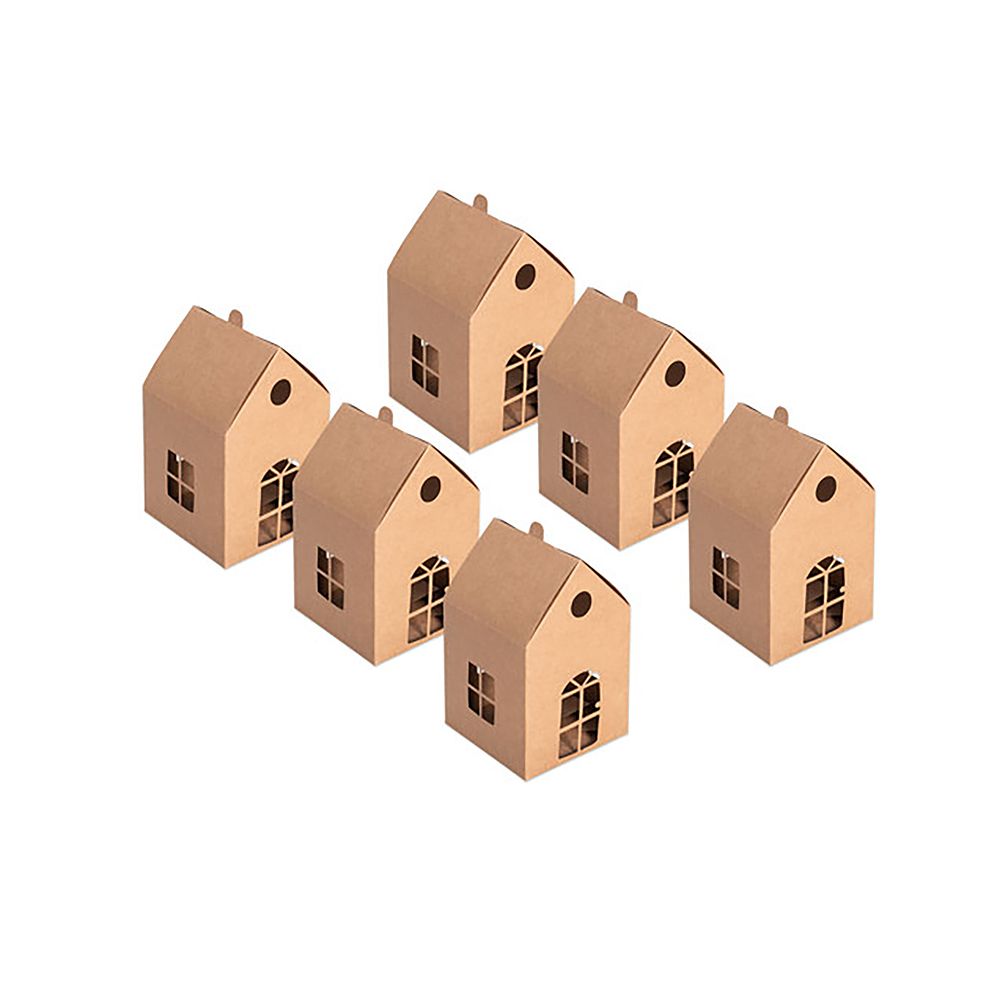 Paper House, made of Kraftboard, 11Χ11Χ19 cm