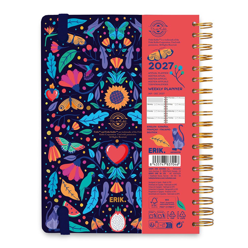 Weekly Diary 2027 15Χ21/A5 FRIDA KAHLO
