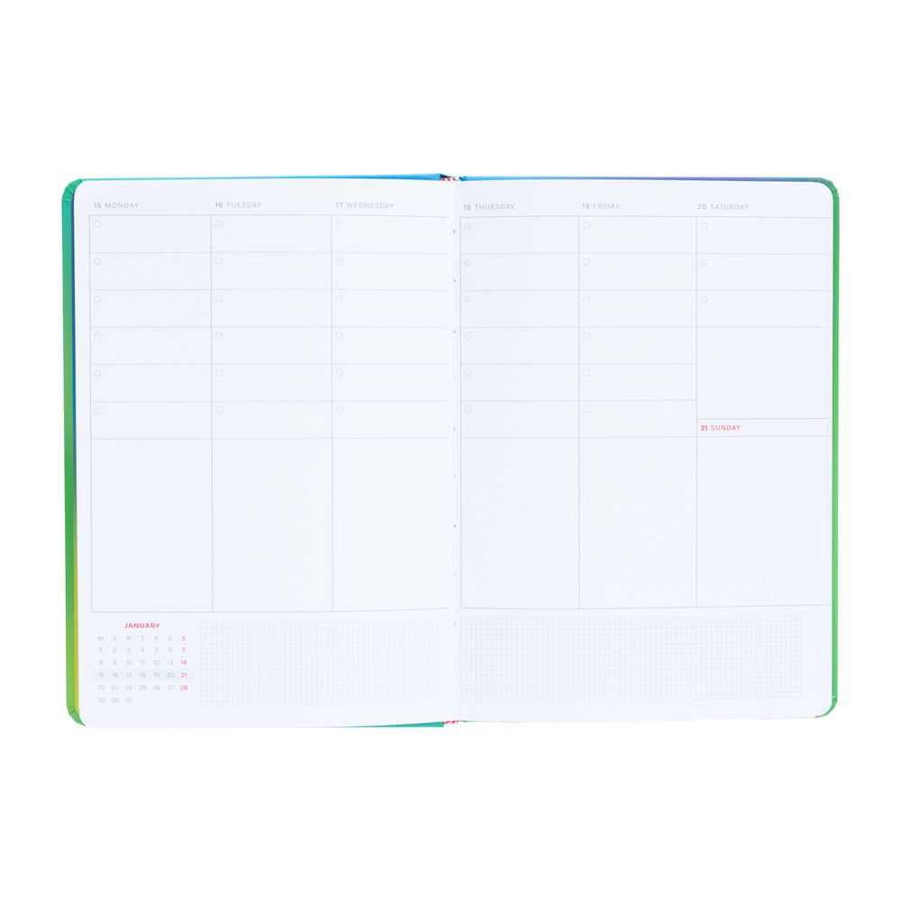 Weekly Diary 2024 15Χ21/A5 COLOR FUN 3 Green