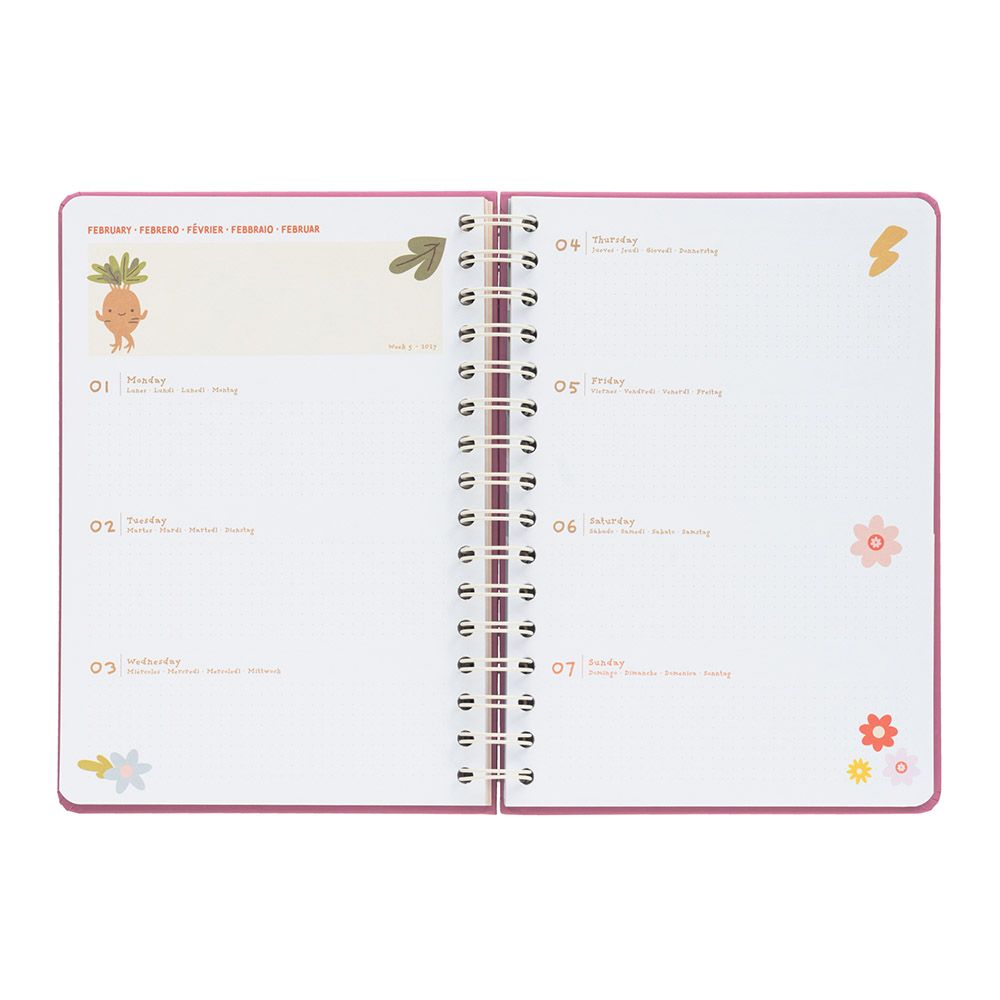 Hardcover Wire-O School Week-View Agenda 12 Months 2026/2027 15X21cm HARRY POTTER