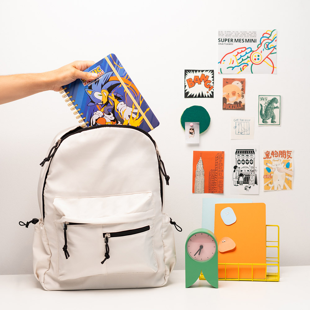 Hardcover Wire-O School Week-View Agenda 12 Months 2026/2027 15X21cm SONIC THE HEDGEHOG