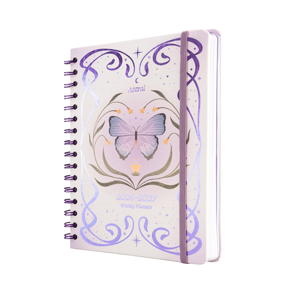 Hardcover Wire-O School Week-View Agenda 12 Months 2026/2027 15X21cm ASTRAL