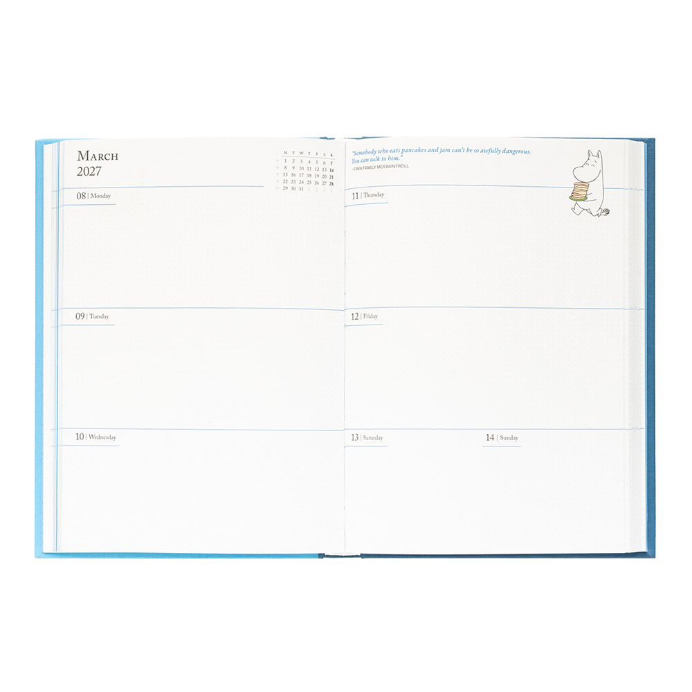 Hardcover School Weekly Agenda 17 Months 2026/2027 A5/15X21cm MOOMIN