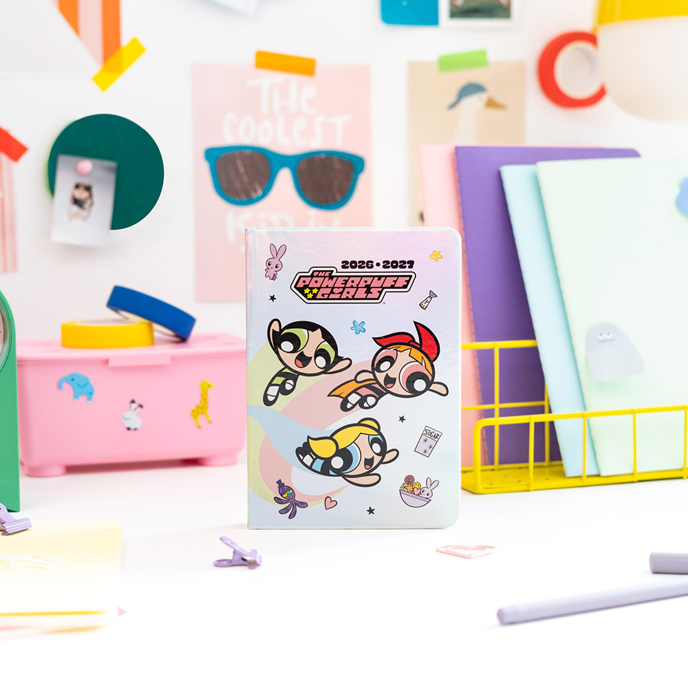 Hardcover School Weekly Agenda 17 Months 2026/2027 11x15,5cm THE POWERPUFF GIRLS
