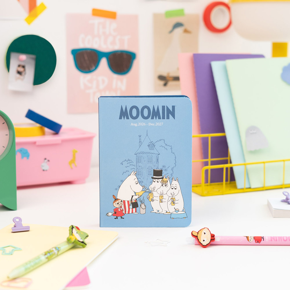 Hardcover School Weekly Agenda 17 Months 2026/2027 11x15,5cm MOOMIN